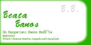 beata banos business card